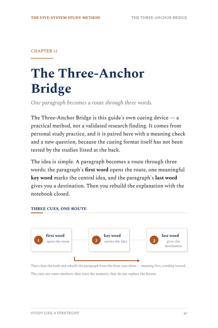 The Three-Anchor Bridge page of the guide